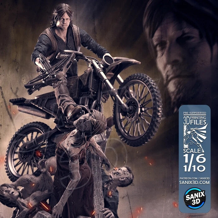 Daryl ( TWD )   hautuer 25 cm  - 3D figurine fan art