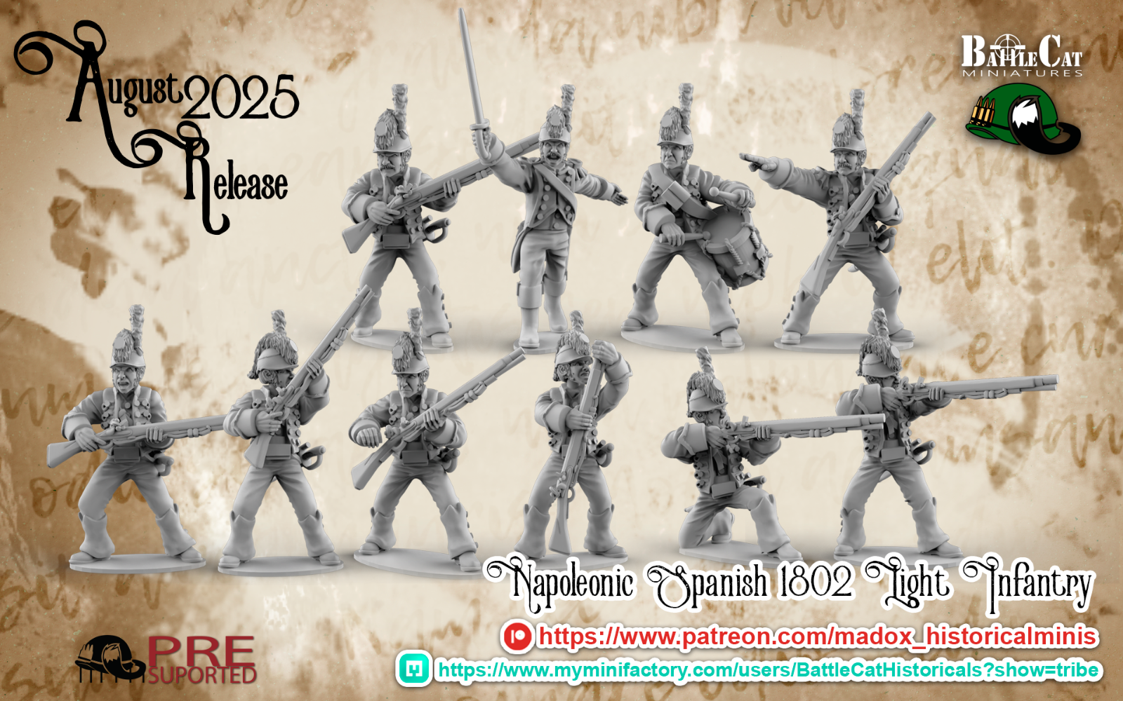 Napoleonic Spanish 1802 Light Infantry  28mm