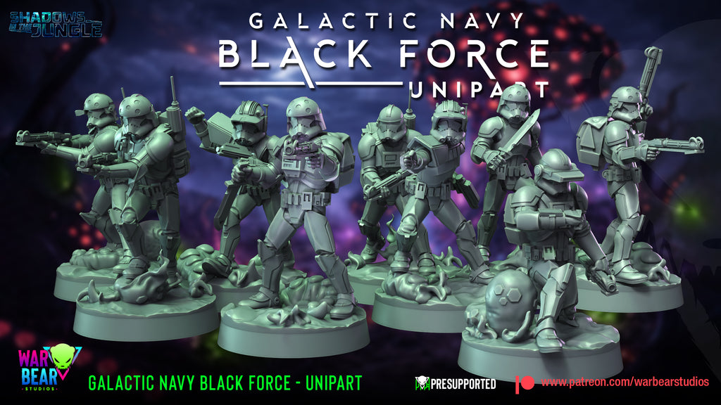 18 Galaktische Marine Schwarze Einheit Unipart