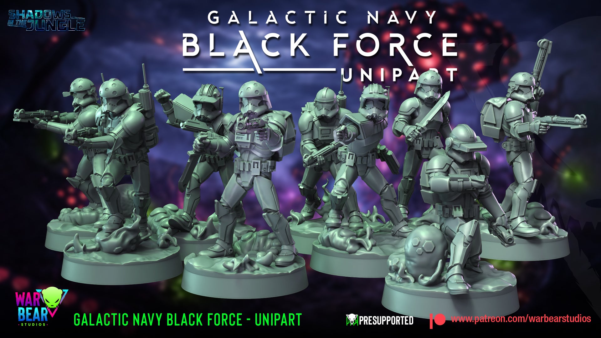 18 Galaktische Marine Schwarze Einheit Unipart