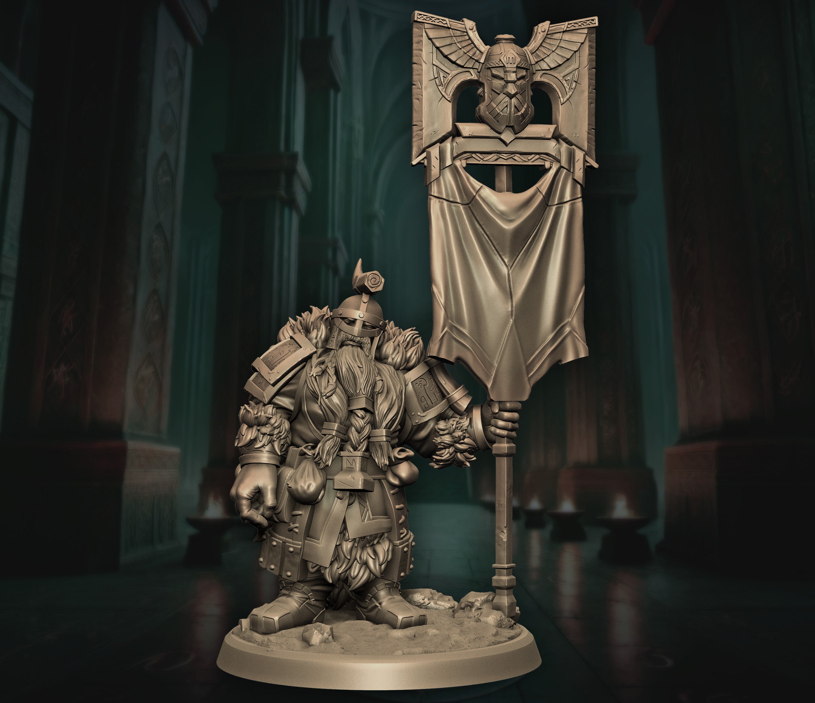 Dwarven Banner-Bearer